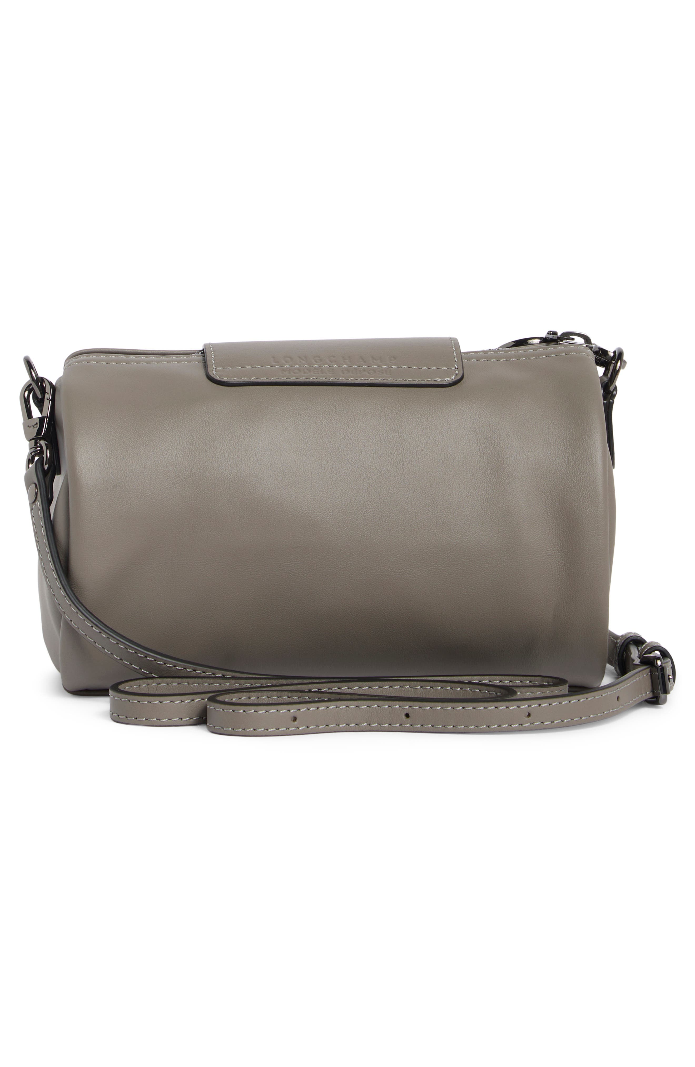 Extra Small Le Pliage Xtra Leather Bowling Bag, Alternate, color, TURTLEDOVE