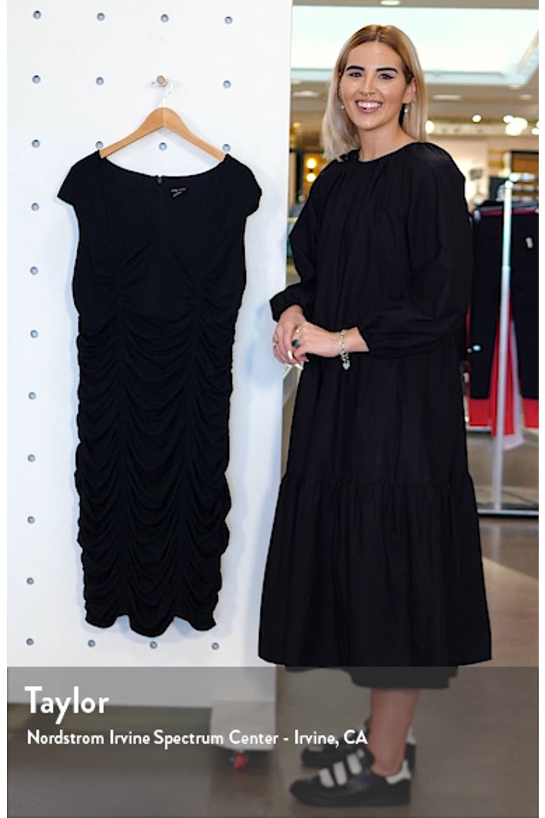Ruched V-Neck Sheath Dress video