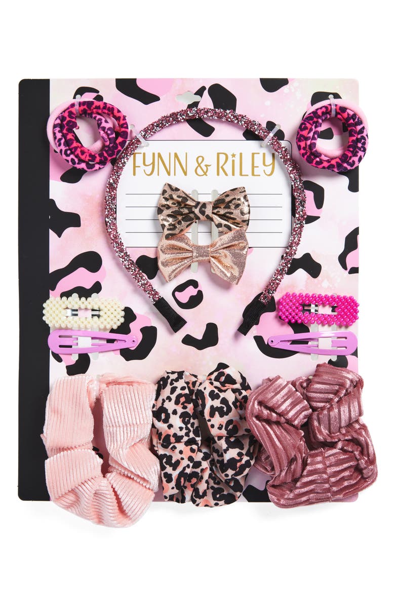 FYNN AND RILEY Kids' Assorted 12-Piece Asscesory Set, Main, color, Pink Multi