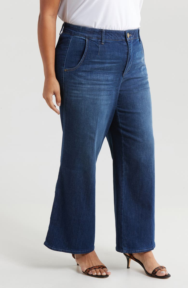 Wit & Wisdom Whitney 'Ab'Solution Skyrise Wide Leg Ankle Jeans, Alternate, color, Indigo