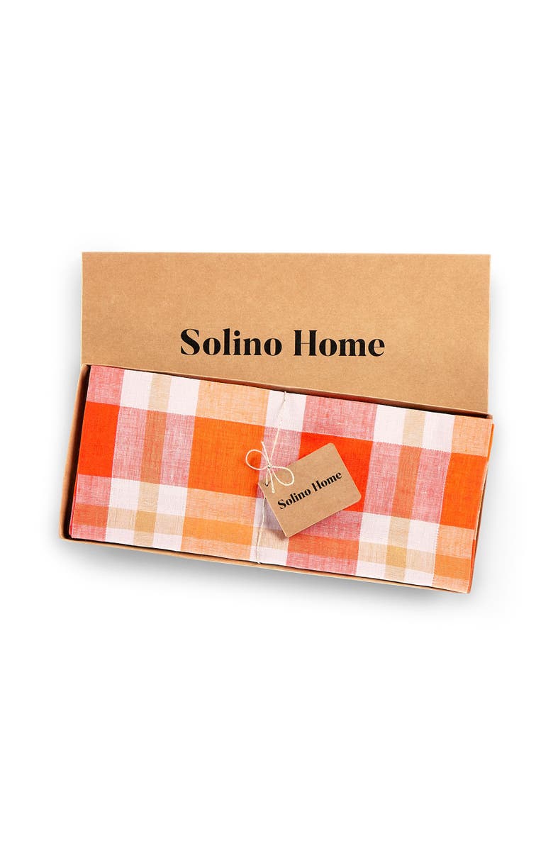 Solino Home Linen Table Runner - Fall Buffalo Check, Alternate, color, Pumpkin