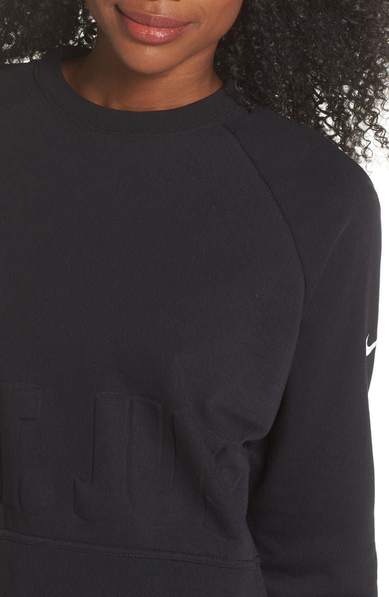 Nike Long Sleeve Crop Training Top, Alternate, color, 