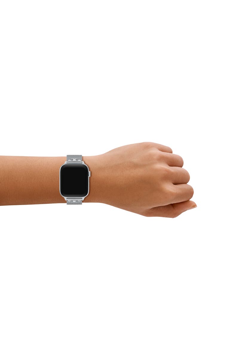 Tory Burch The Kira 18mm Apple Watch<sup>®</sup> Mesh Watchband, Alternate, color,