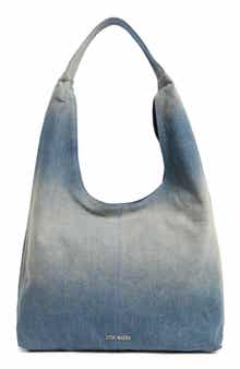 Steve Madden Niccola Denim Hobo Shoulder Bag & Pouch
