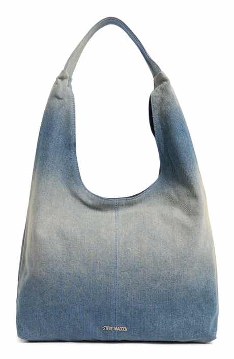 Steve Madden Niccola Denim Hobo Shoulder Bag & Pouch
