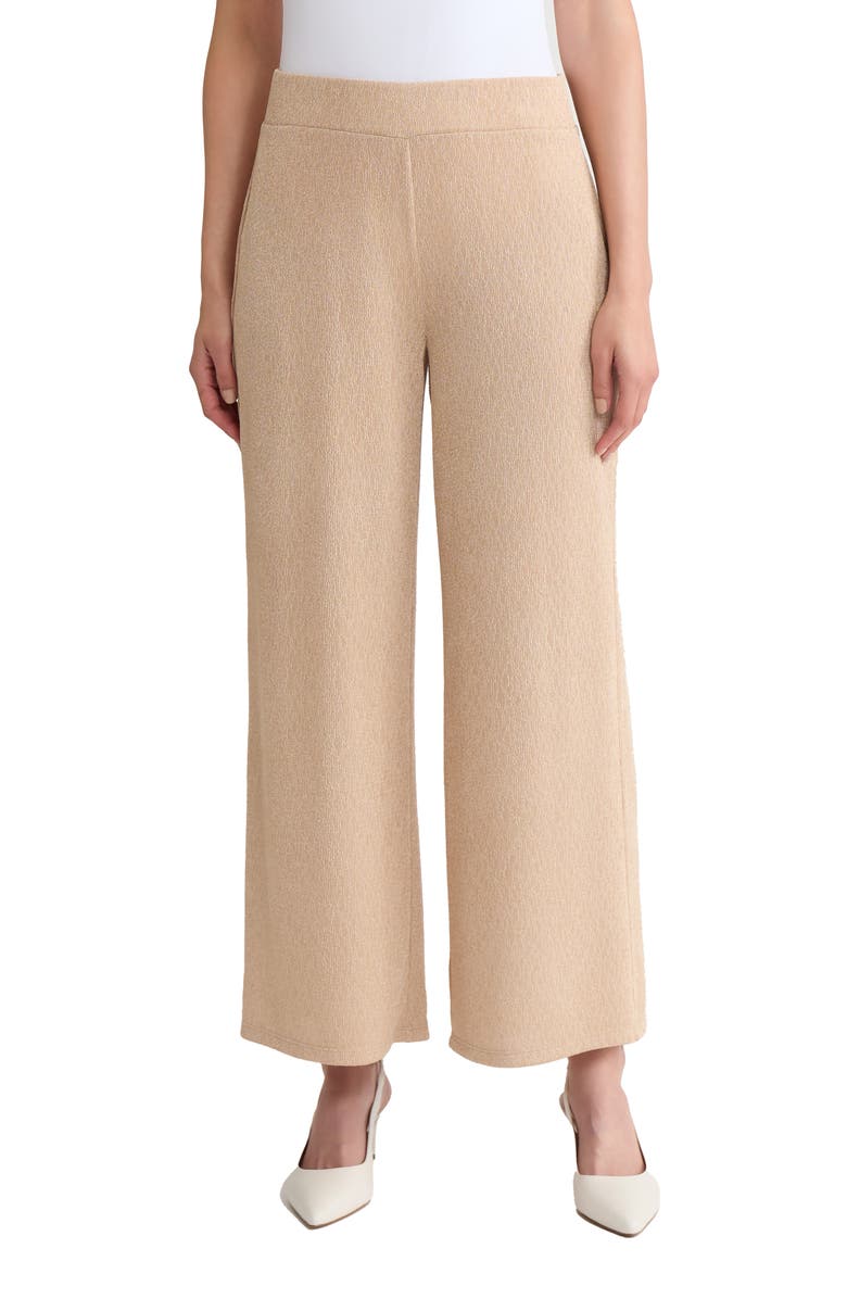 KASPER Wide Leg Ankle Pants, Main, color, Soft Sand