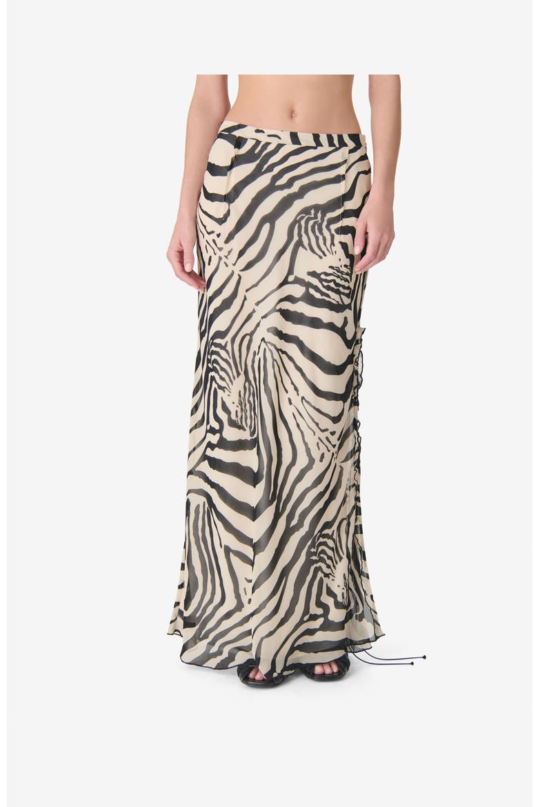 Tilly Zebra Print Maxi Skirt, Alternate, color, BLACK WILD PRINT