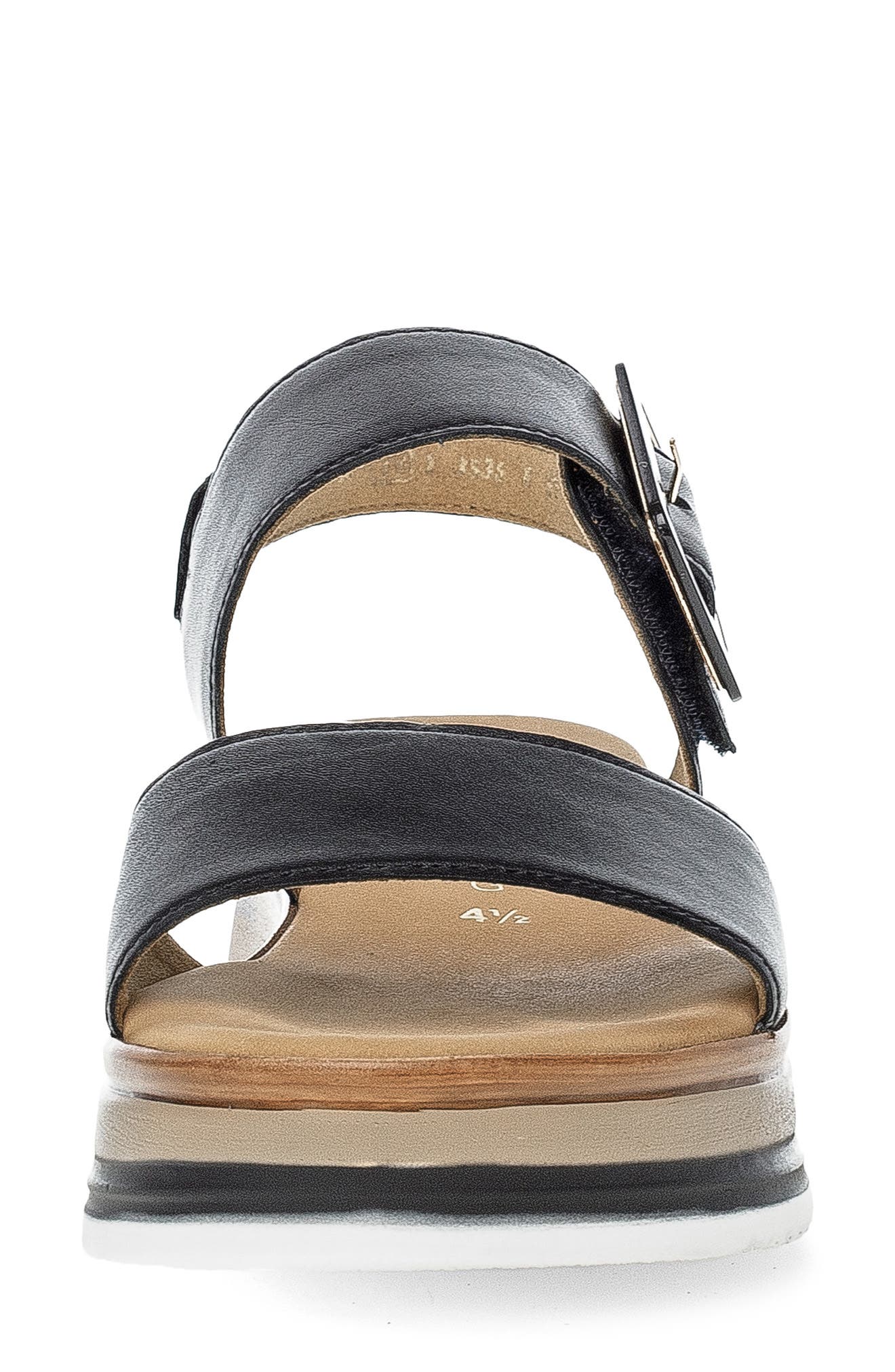 Gabor Slingback Wedge Sandal, Alternate, color, Black