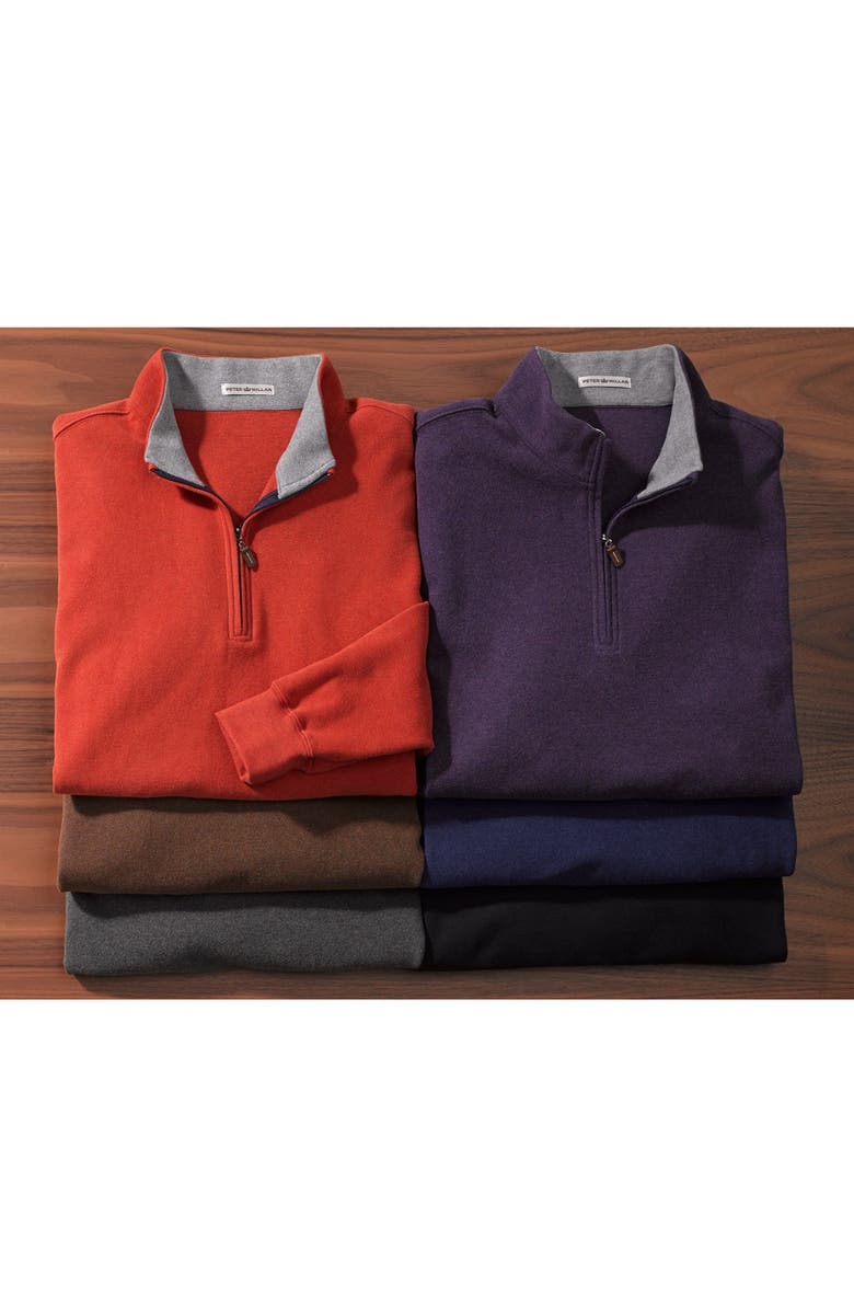 Peter Millar Quarter Zip Cotton Pullover, Alternate, color, 