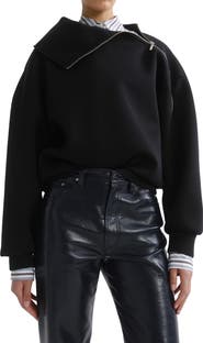 AGOLDE Coyle Asymmetrical Zip Sweatshirt