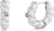 COACH Twisted Huggie Hoop Earrings