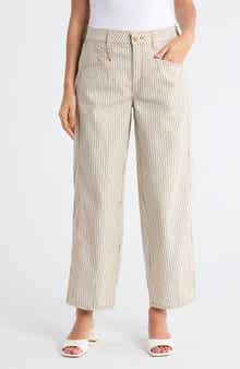 Democracy Stripe Relaxed Barrel Leg Pants