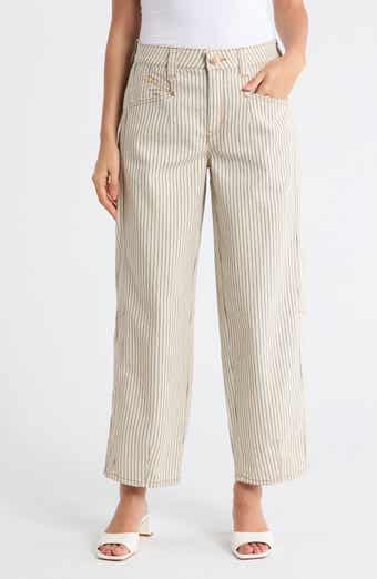 Democracy Stripe Relaxed Barrel Leg Pants