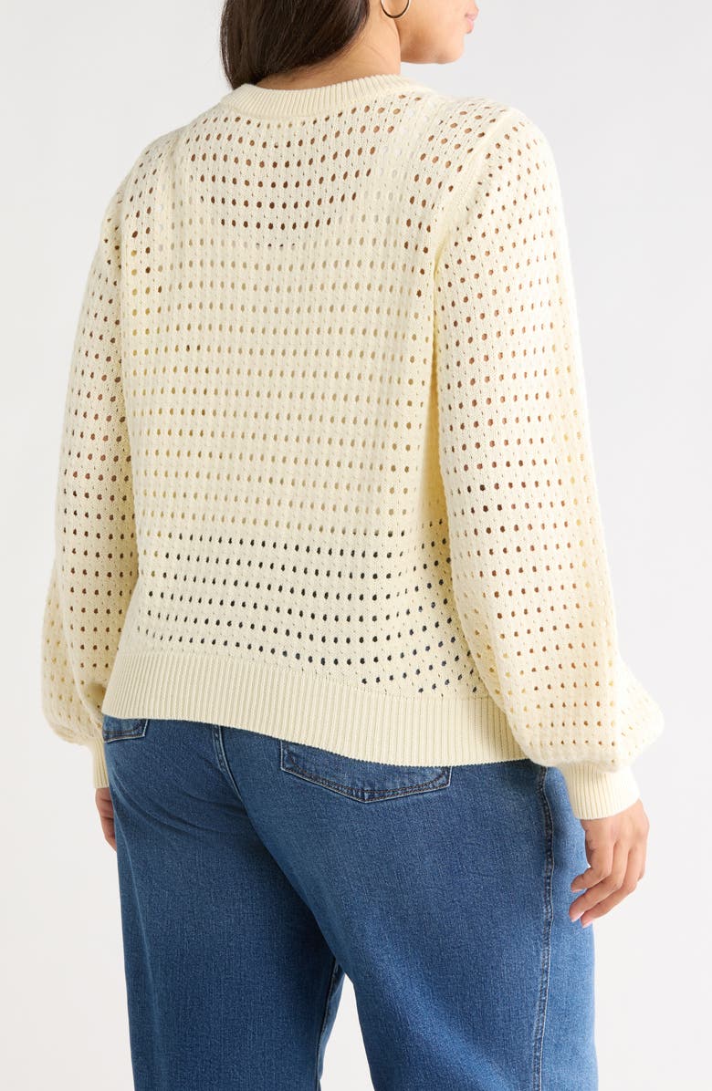 SUGARLIPS Deffy Cotton Cardigan, Alternate, color, Cream