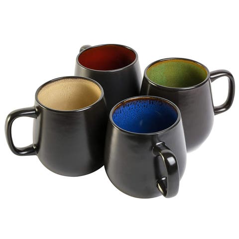 Soho Cafe 4 Piece 20 Ounce Stoneware Mug Set
