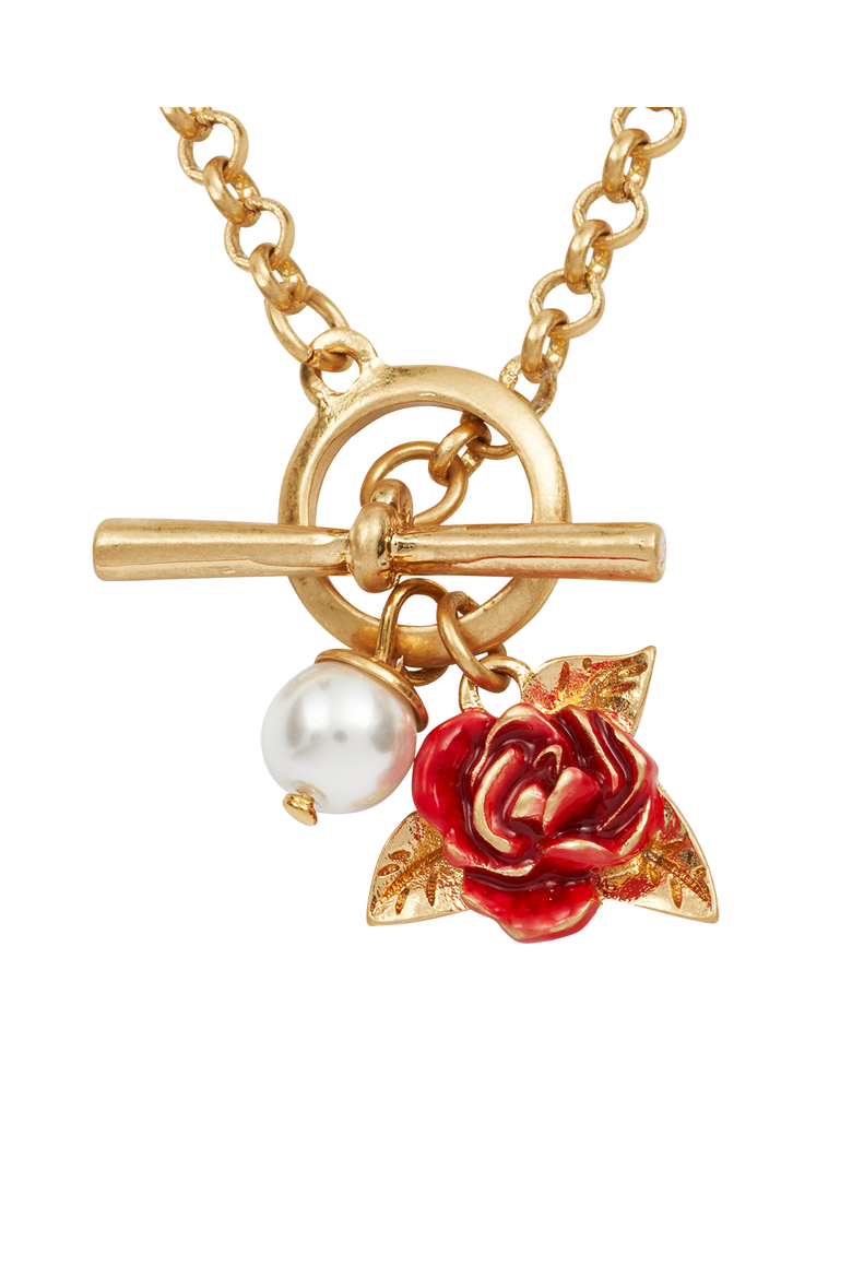 English Rose Pearl Gold Chain Necklace, Alternate, color, Gold