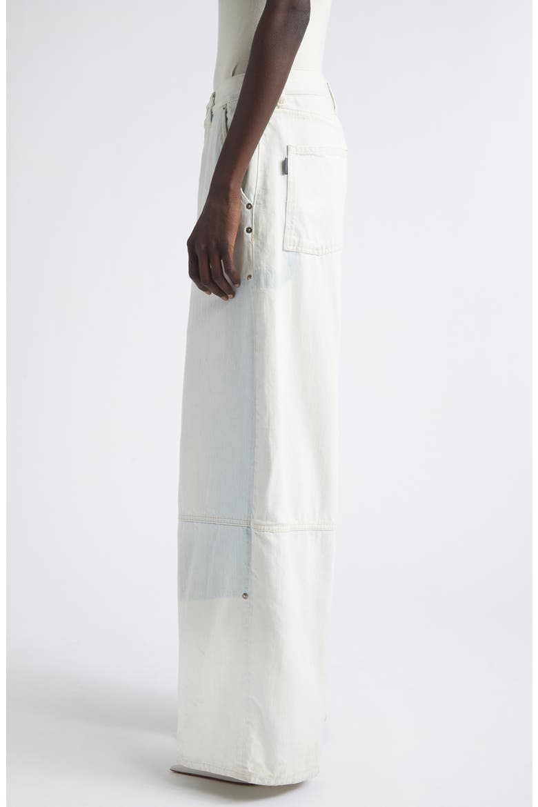 Legacy Rivet Embellished Wide Leg Jeans, Alternate, color, BLEACH SHADOW