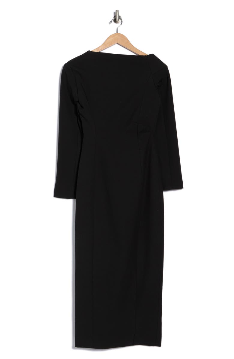 A.L.C. Kylah Long Sleeve Faux Wrap Dress, Alternate, color, Black