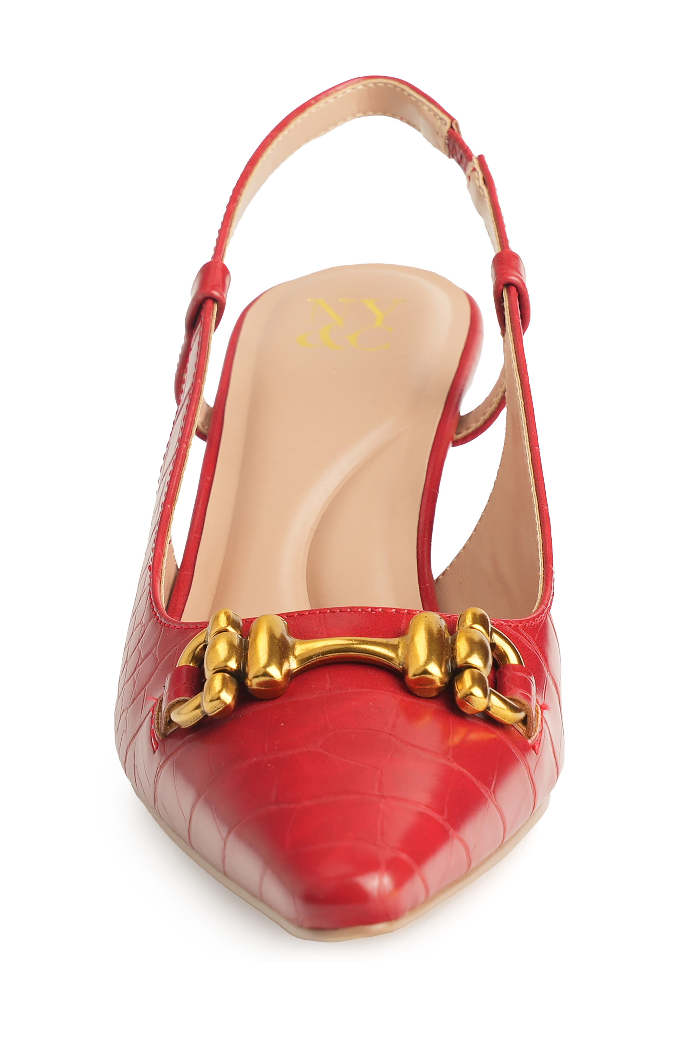 Ilona Horsebit Slingback Pump, Alternate, color, RED