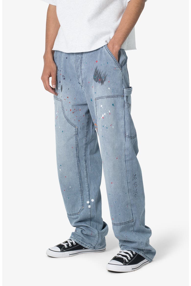 Ultrabaggy Stripe Denim Carpenter Pants, Alternate, color, GREY