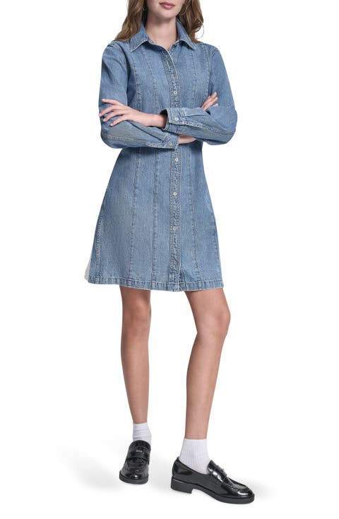 Seamed A-Line Dress