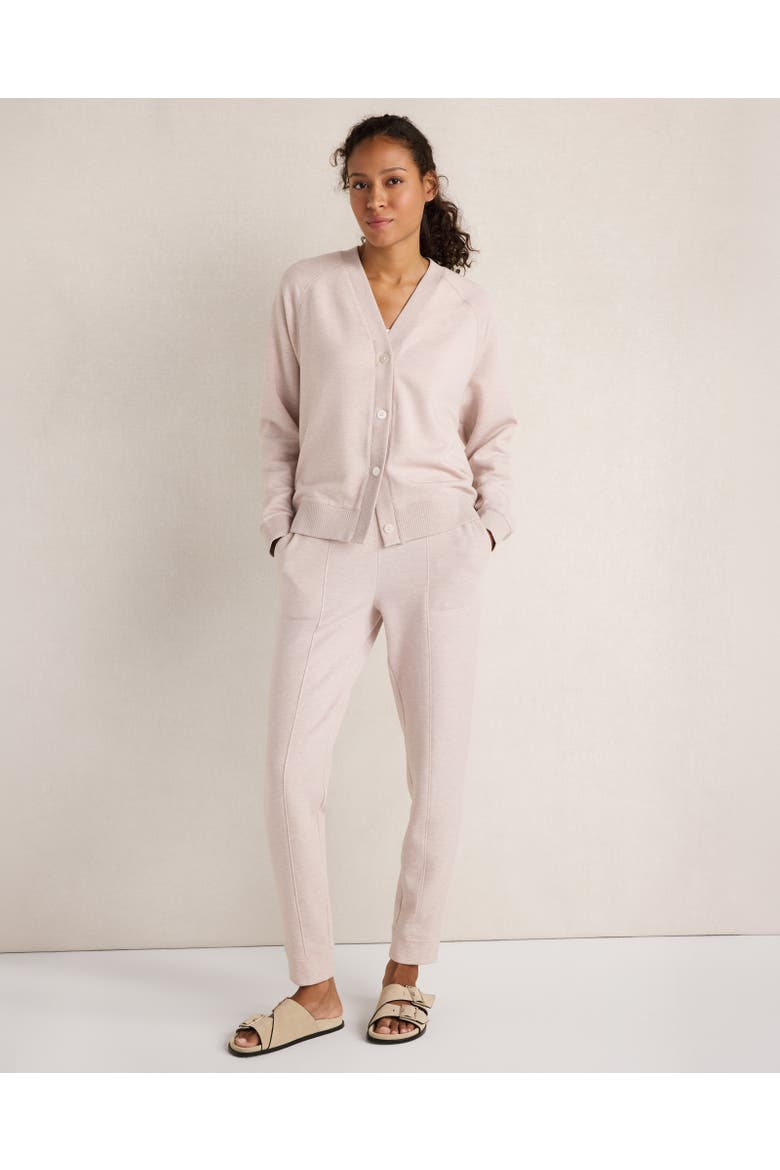 Fleece Pintuck Joggers, Main, color, Morganite Hthr