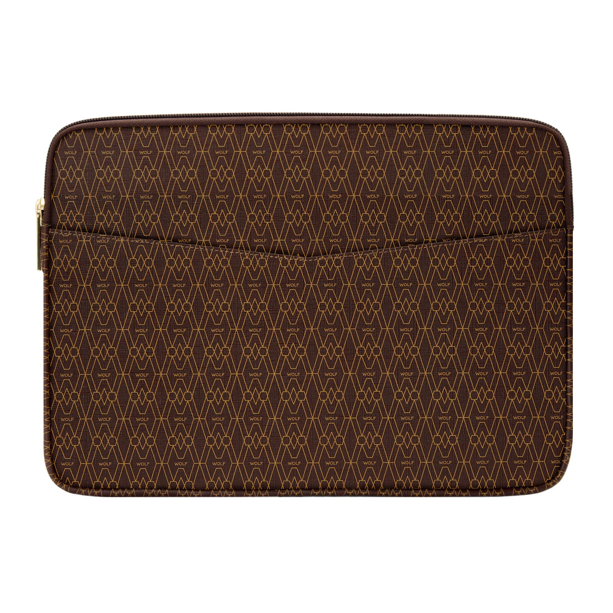 WOLF Signature Laptop Zip Case, Main, color, Brown