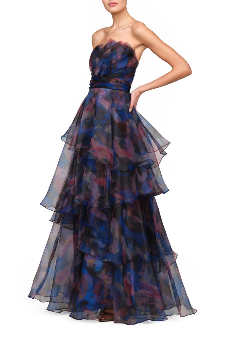 Seona Strapless Organza Ballgown, Alternate, color, Shadow Aura