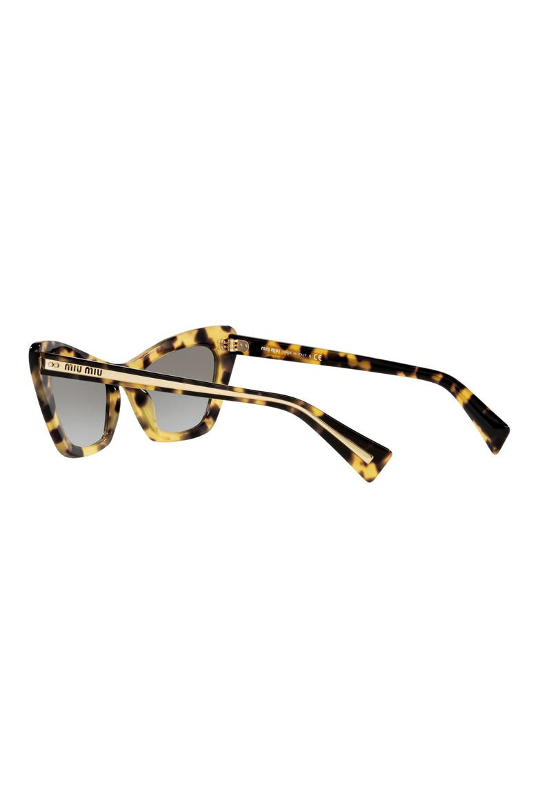 54mm Butterfly Sunglasses, Alternate, color, LIGHT HAVANA / GREY GRADIENT