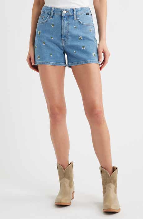 Heidi Embroidered Denim Shorts
