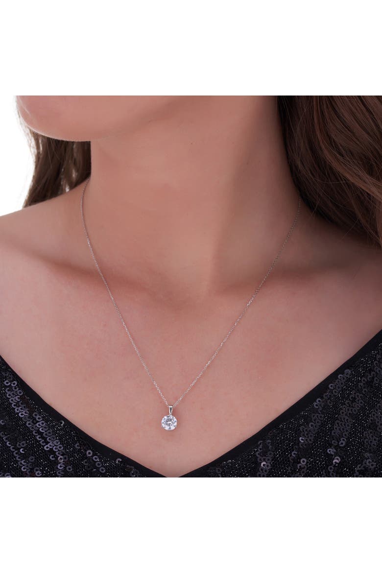 1Ct  Solitaire Round Cut Diamond Pendant 3-Prong Necklace Lab Grown, Alternate, color, 14k Yellow Gold