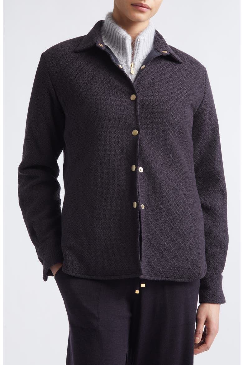 Padded Wool Shirt Jacket, Alternate, color, 177 AMETHYST