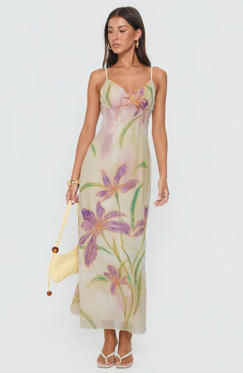 Princess Polly Isakaia Floral Beaded Maxi Dress, Alternate, color, Floral / Multi