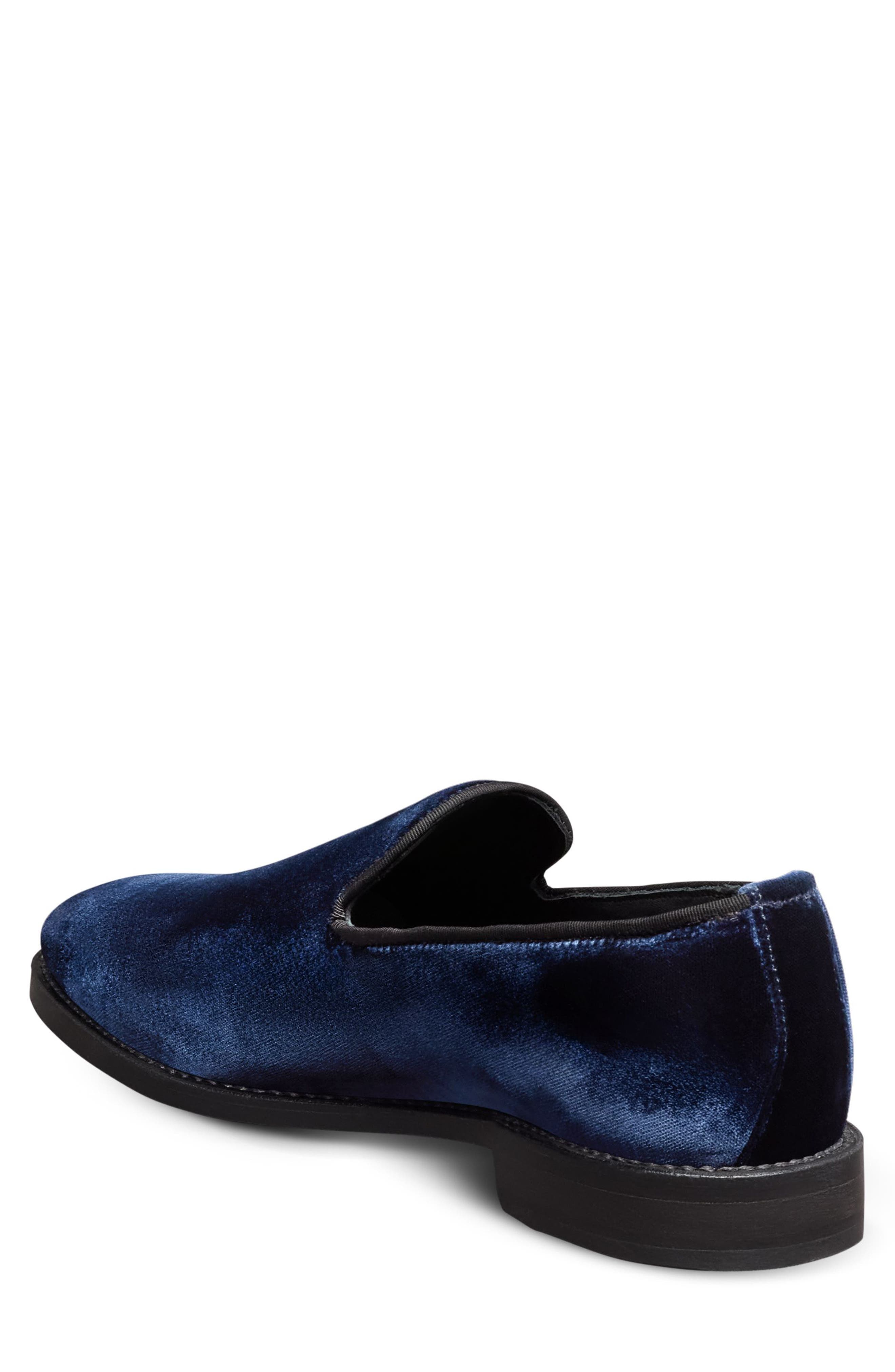 Robinson Smoking Slipper, Alternate, color, NAVY VELVET