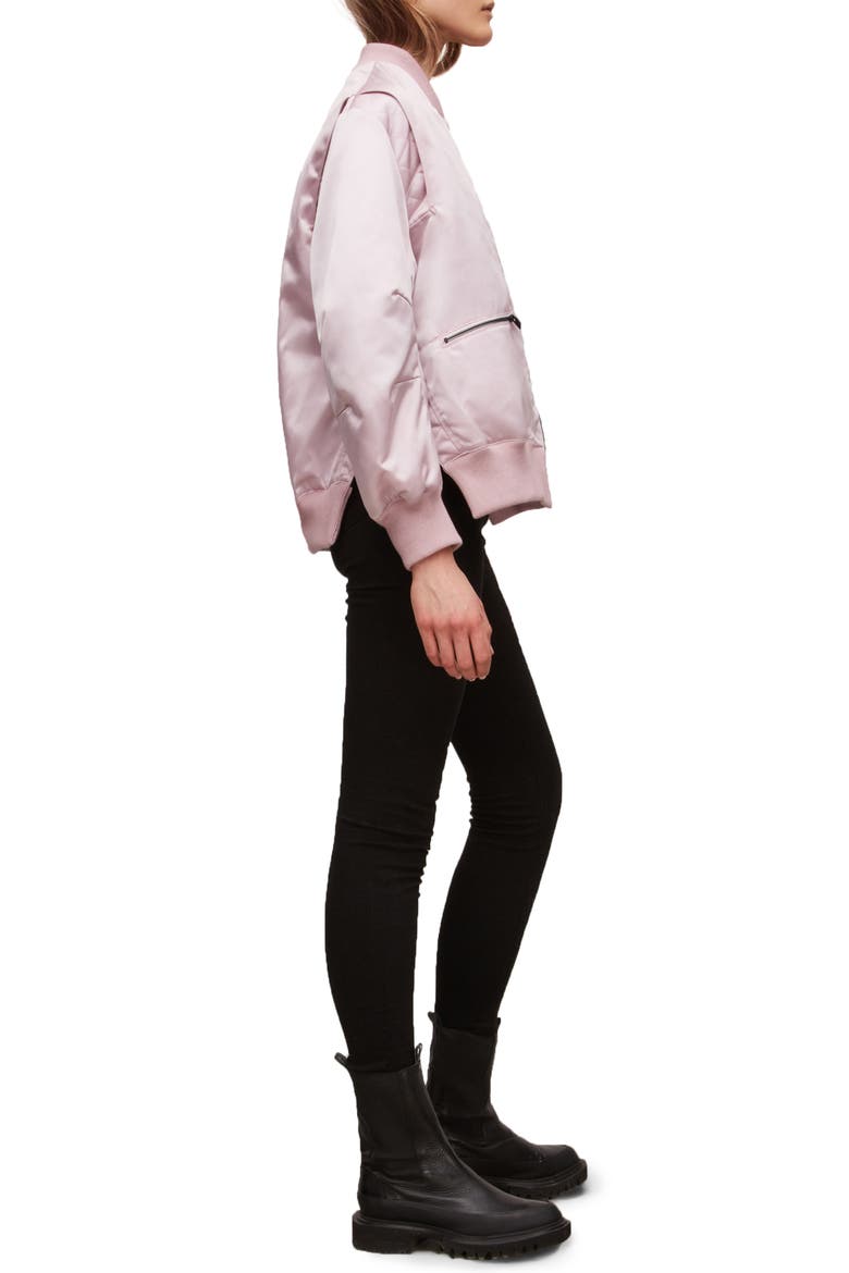 Brooke Puffer Bomber Jacket, Alternate, color, LILAC PINK
