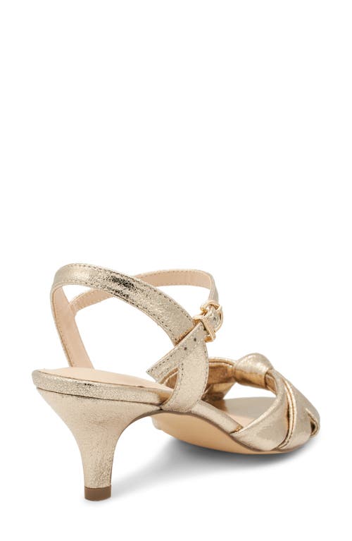 Paradox London Pink Monique Ankle Strap Kitten Heel Sandal In Champagne