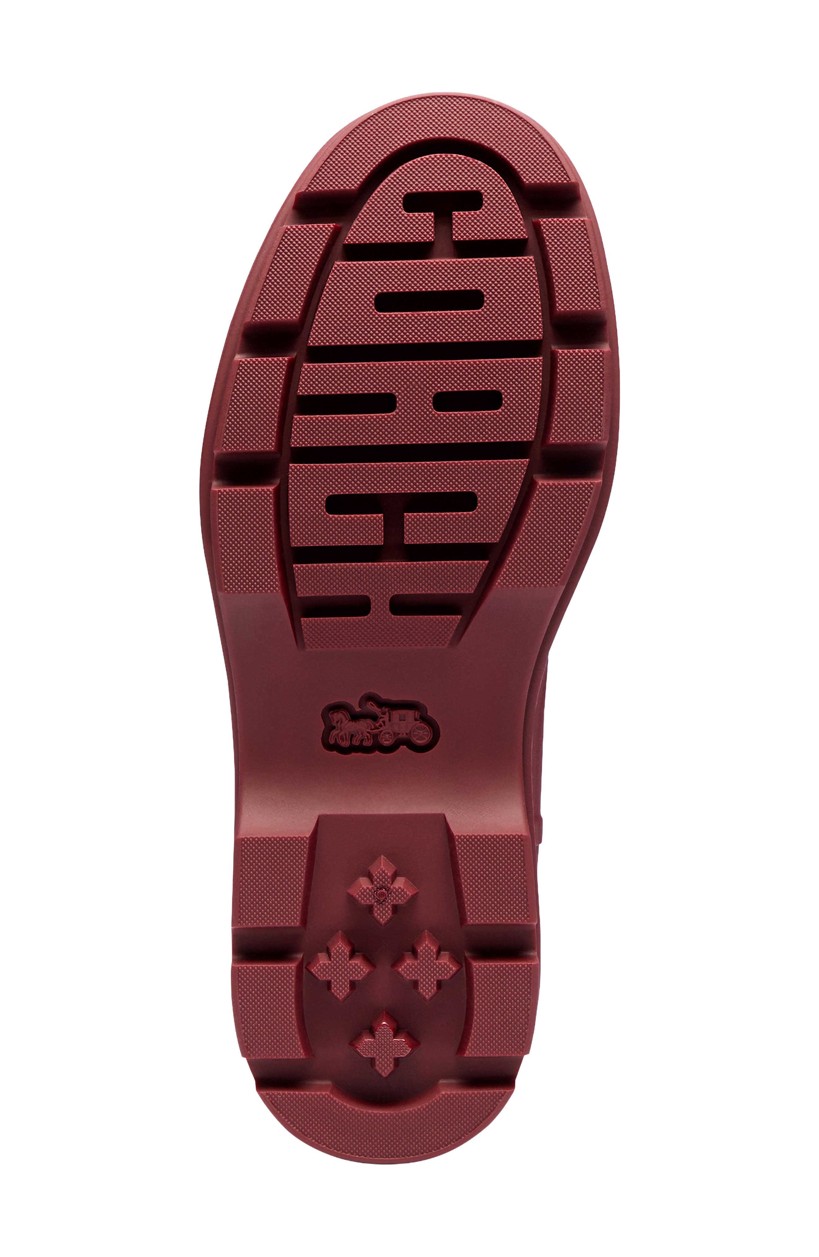 Logo Monogram Rain Boot, Alternate, color, DARK CHERRY