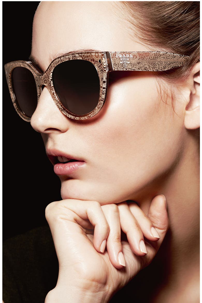 54mm Cat Eye Sunglasses, Alternate, color, GREEN