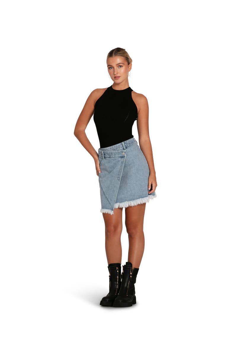 Belle & Bloom Back For Good High Neck Bodysuit, Alternate, color, Black