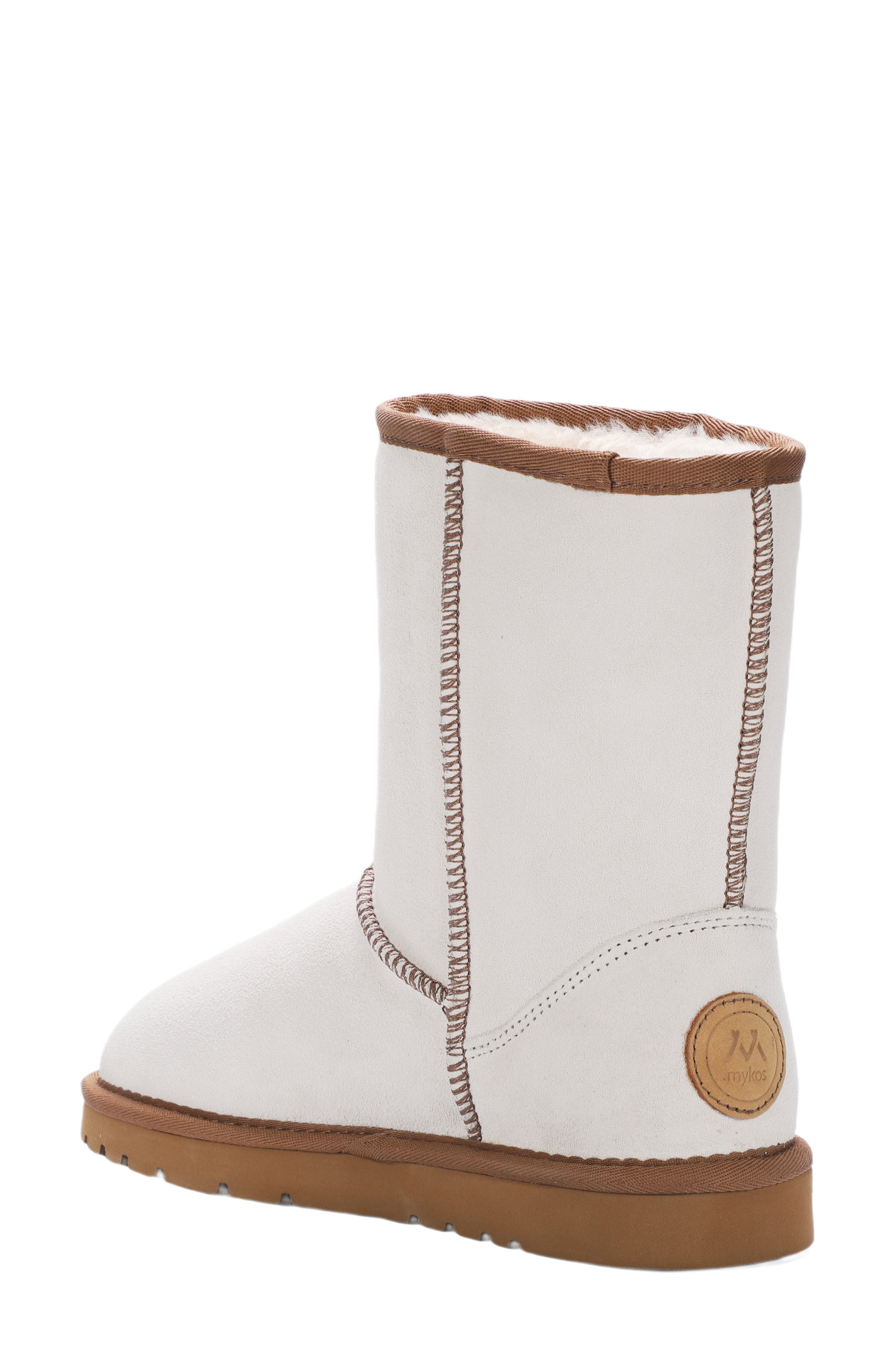 Mykos Suede Faux Fur Lined Boot, Alternate, color, Cream/ Chestnut