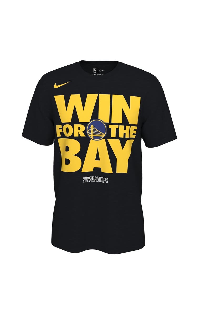 Nike Unisex Nike Black Golden State Warriors 2025 NBA Playoffs On-Court Mantra T-Shirt, Alternate, color, 