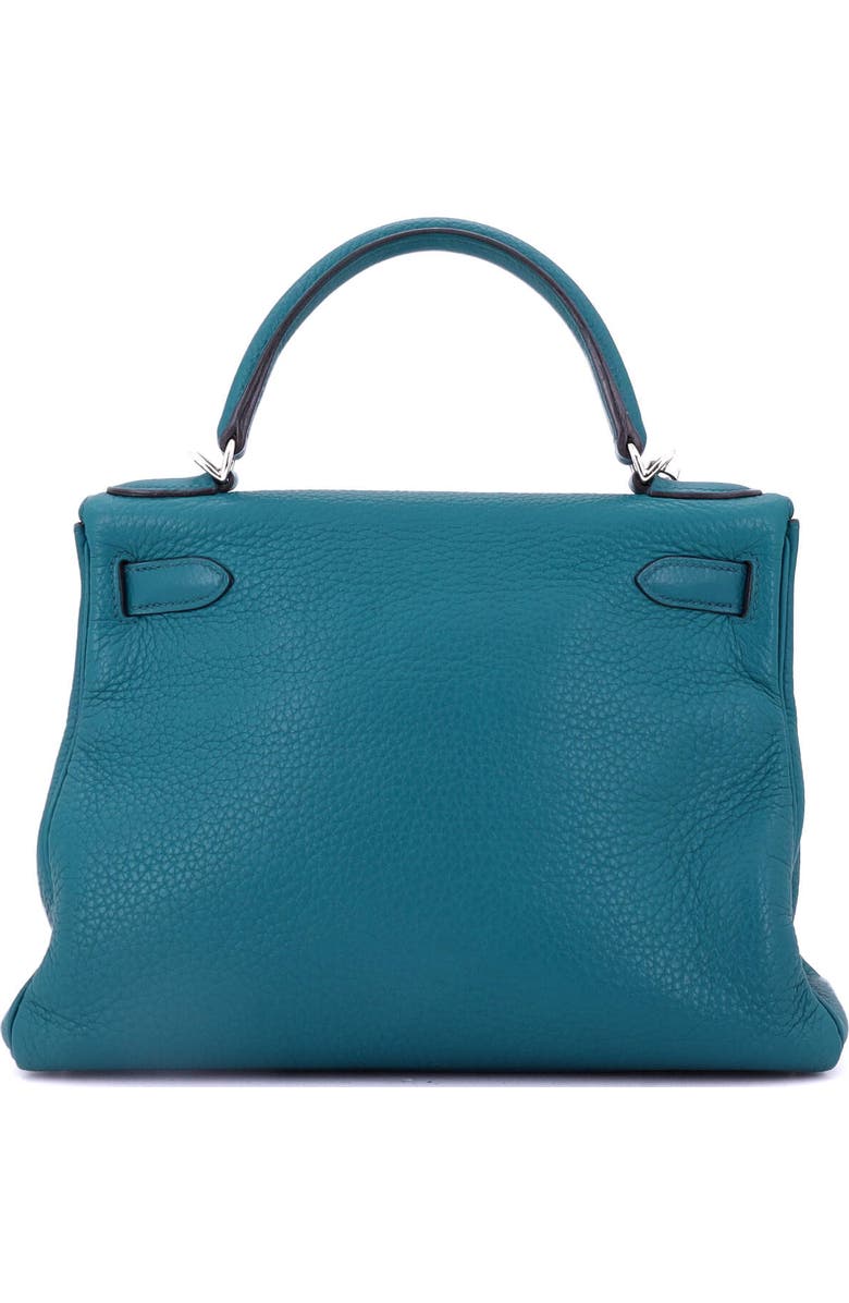 Pre-Owned Hermes Kelly Handbag Blue Clemence with Palladium Hardware 28, Alternate, color, Bleu Izmir