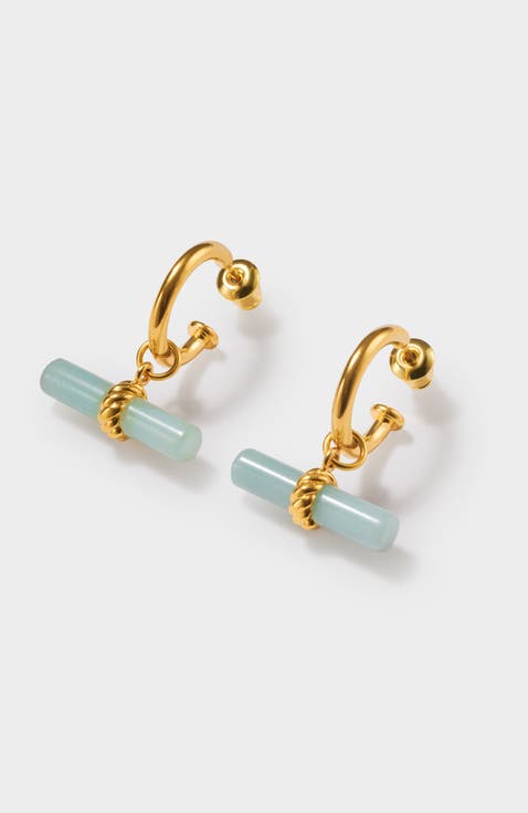 Azura T-Bar Hoop Earrings