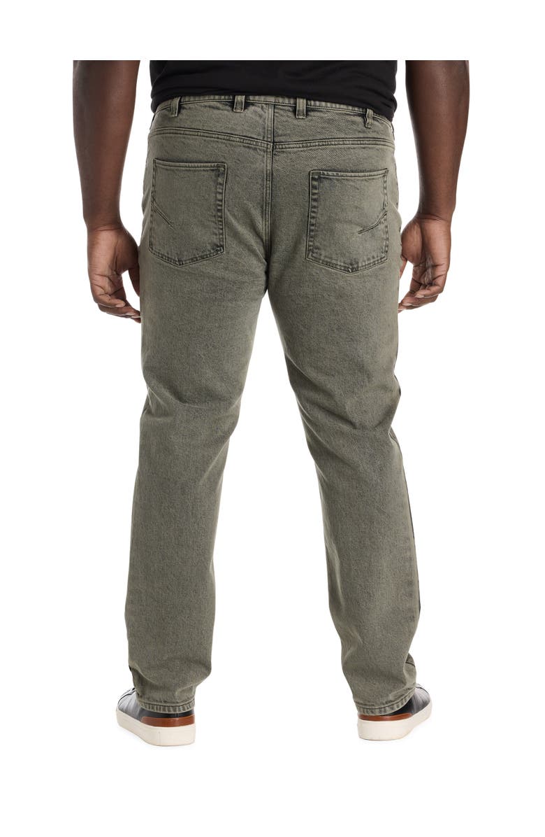 True Nation by DXL Big & Tall Overdyed Tapered Fit Denim Jeans, Alternate, color, Castor Olive