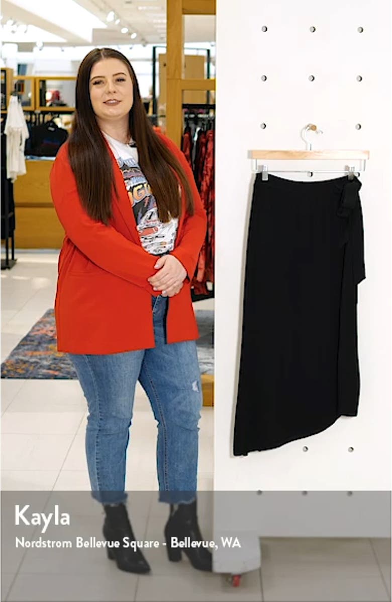 Asymmetrical Faux Wrap Skirt, sales video thumbnail