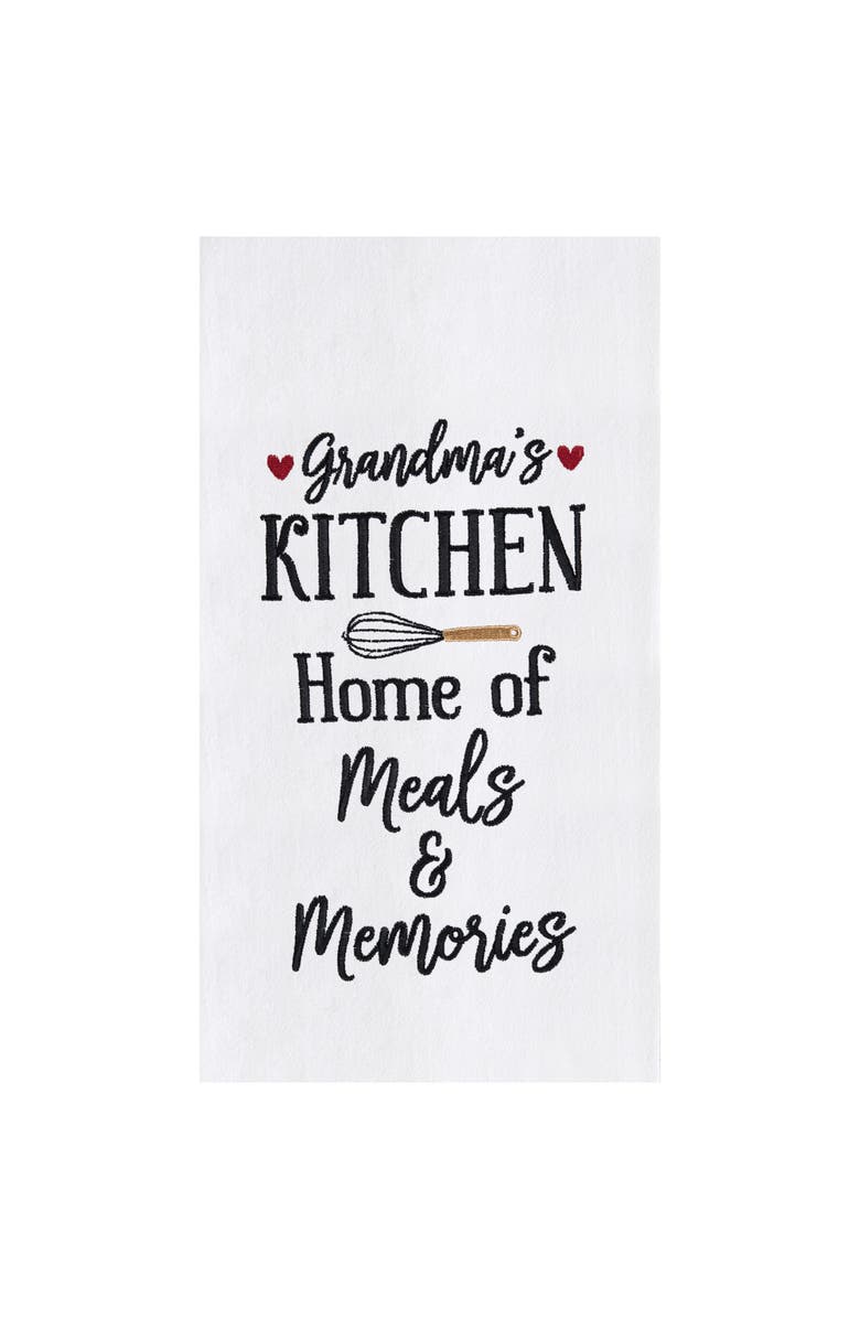 C&F Home Grandma's Kitchen Meals Mother's Day Kitchen Embroidered Hand Towel, Main, color, Black