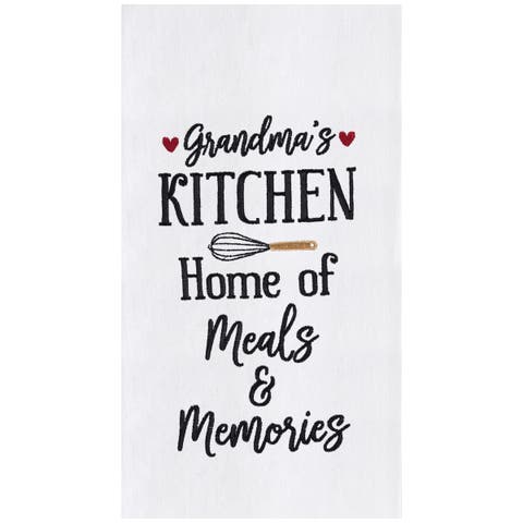 Grandma's Kitchen Meals Mother's Day Kitchen Embroidered Hand Towel