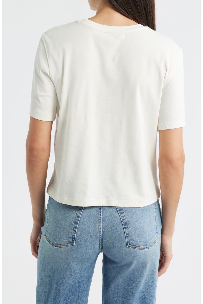 Crewneck Cotton T-Shirt, Alternate, color, MARSHMALLOW