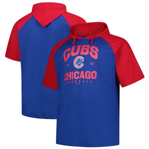Men's Profile Royal Chicago Cubs Big & Tall Short Sleeve Pullover Hoodie