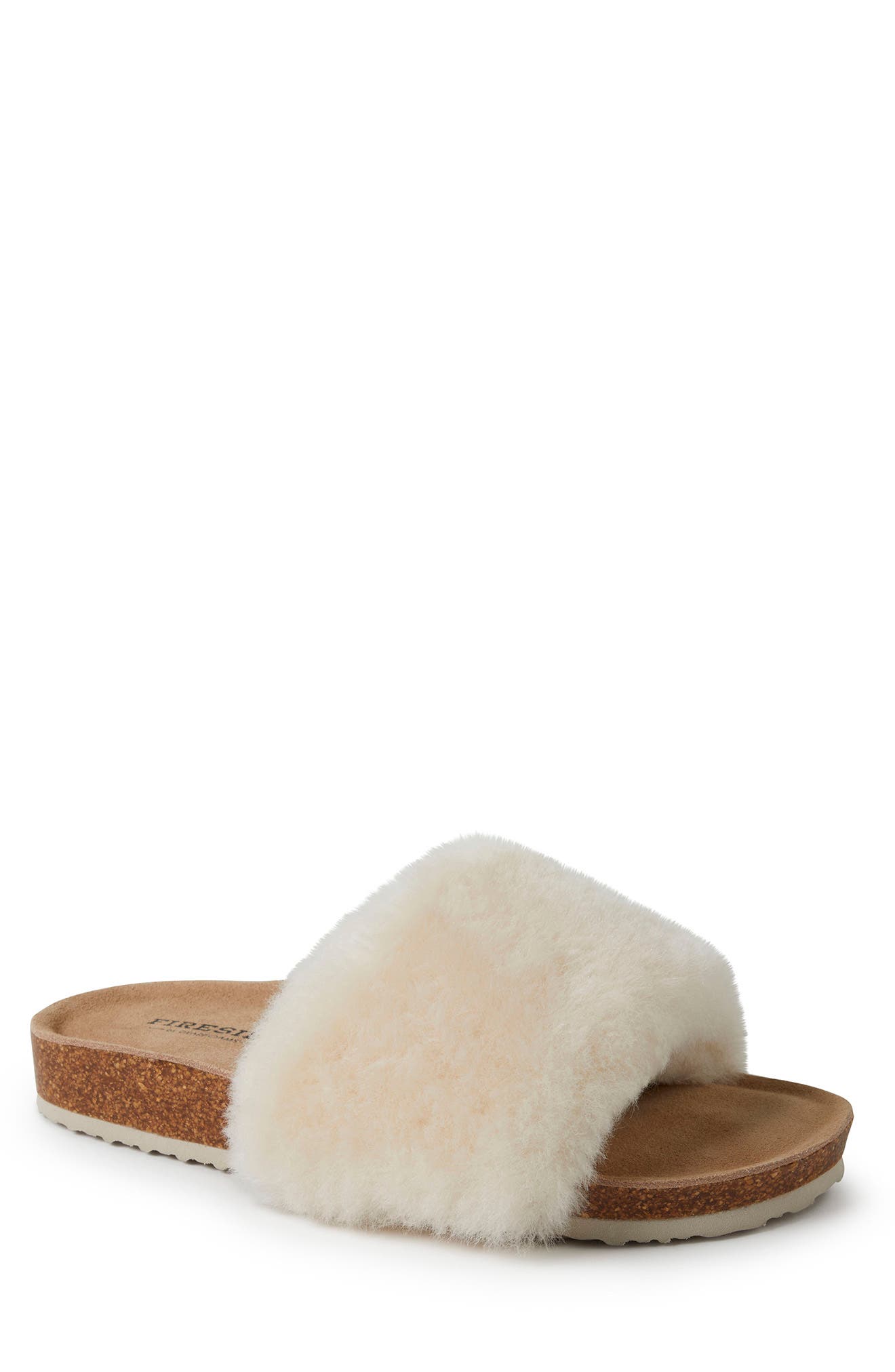 Canberra Genuine Shearling Slipper, Main, color, NATURAL